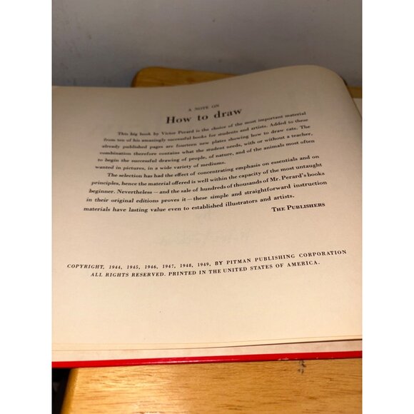 Vintage How To Draw By Victor Perard Hardcover Art Instruction Book Tutorial - Picture 13 of 16